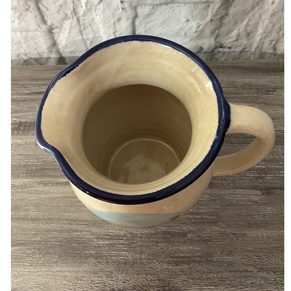 Marshall Pottery Rooster Pitcher Stoneware Farmhouse Signed - Picture 4 of 7